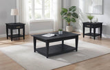Lindenton 3-piece Wood Lift-Top Coffee and End Table Set Black | 3-piece | 722728-S3
