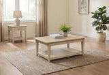 Lindenton 2-piece Wood Lift-Top Coffee and End Table Set Blonde | 722758-S2