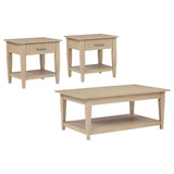 Lindenton 3-piece Wood Lift-Top Coffee and End Table Set Blonde | 3-piece | 722758-S3