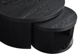 Sweeney 2-piece Round Wood Occasional Nesting Table Set Black | Black | 722820