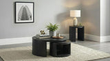 Sweeney 2-piece Round Wood Occasional Nesting Table Set Black | Black | 722820