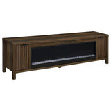 Carey 79-inch TV Stand Fireplace Media Console Dark Pine | Brown | Dark Pine | 722823