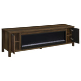 Carey 79-inch TV Stand Fireplace Media Console Dark Pine | Brown | Dark Pine | 722823