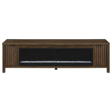 Carey 79-inch TV Stand Fireplace Media Console Dark Pine | Brown | Dark Pine | 722823
