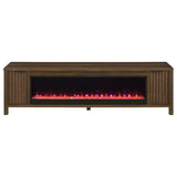 Carey 79-inch TV Stand Fireplace Media Console Dark Pine | Brown | Dark Pine | 722823