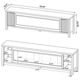 Carey 79-inch TV Stand Fireplace Media Console Dark Pine | Brown | Dark Pine | 722823