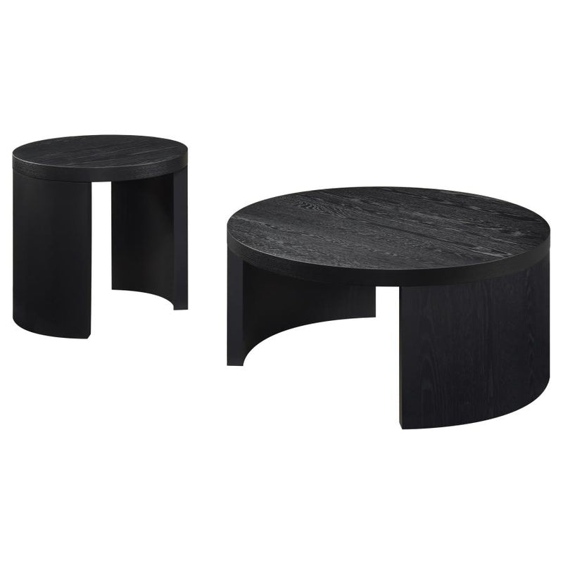 Sweeney 2-piece Coffee and End Occasional Table Set Black