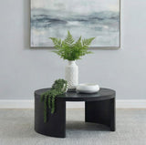 Sweeney 39-inch Round Wood Occasional Cocktail Coffee Table Black | Black | 722828