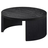 Sweeney 39-inch Round Wood Occasional Cocktail Coffee Table Black | Black | 722828