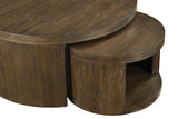 Sweeney 2-piece Round Wood Occasional Nesting Table Set Dark Walnut | Brown | Dark Walnut | 722830