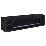Deiter 79-inch TV Stand Fireplace Media Console Black | Black | 722833
