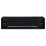 Deiter 79-inch TV Stand Fireplace Media Console Black | Black | 722833