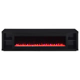 Deiter 79-inch TV Stand Fireplace Media Console Black | Black | 722833