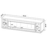Deiter 79-inch TV Stand Fireplace Media Console Black | Black | 722833