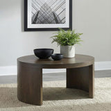 Sweeney 39-inch Round Wood Occasional Cocktail Coffee Table Dark Walnut | Brown | Dark Walnut | 722838