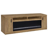 Eddy 79-inch 2-door TV Stand Fireplace Media Console Mango | Brown | Mango | 722843