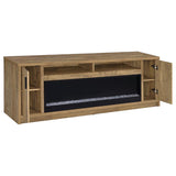 Eddy 79-inch 2-door TV Stand Fireplace Media Console Mango | Brown | Mango | 722843
