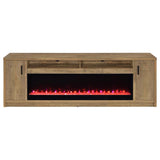 Eddy 79-inch 2-door TV Stand Fireplace Media Console Mango | Brown | Mango | 722843