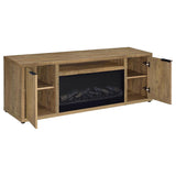 Fuller 60-inch 2-door TV Stand Fireplace Media Console Mango | Full | Brown | Mango | 722852