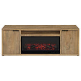 Fuller 60-inch 2-door TV Stand Fireplace Media Console Mango | Full | Brown | Mango | 722852