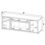 Fuller 60-inch 2-door TV Stand Fireplace Media Console Mango | Full | Brown | Mango | 722852