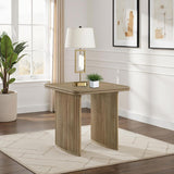 Adina Square Wood Side End Table Distressed Light Brown | Brown | Distressed Light Brown | 722857