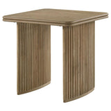 Adina Square Wood Side End Table Distressed Light Brown | Brown | Distressed Light Brown | 722857