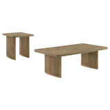 Adina 2-piece Wood Coffee Table Set Distressed Light Brown | Brown | Distressed Light Brown | 722858-S2