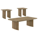 Adina 3-piece Wood Coffee Table Set Distressed Light Brown | Brown | Distressed Light Brown | 722858-S3