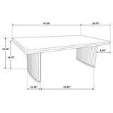 Adina Rectangular Wood Coffee Table Distressed Light Brown | Brown | Distressed Light Brown | 722858
