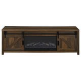 Enfield 71-inch TV Stand Fireplace Media Console Dark Pine | Full | Brown | Dark Pine | 722863