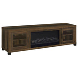 Havering 71-inch TV Stand Fireplace Media Console Dark Pine | Brown | Dark Pine | 722873