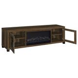 Havering 71-inch TV Stand Fireplace Media Console Dark Pine | Brown | Dark Pine | 722873