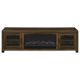 Havering 71-inch TV Stand Fireplace Media Console Dark Pine | Brown | Dark Pine | 722873