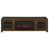 Havering 71-inch TV Stand Fireplace Media Console Dark Pine | Brown | Dark Pine | 722873