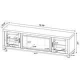 Havering 71-inch TV Stand Fireplace Media Console Dark Pine | Brown | Dark Pine | 722873