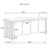 Adina 70-inch TV Stand Media Console Distressed Light Brown | Brown | Distressed Light Brown | 722933