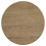 Adina Round Wood Side End Table Distressed Light Brown | Brown | Distressed Light Brown | 722937