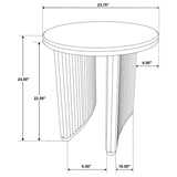 Adina Round Wood Side End Table Distressed Light Brown | Brown | Distressed Light Brown | 722937