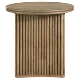 Adina 2-piece Round Coffee Table Set Distressed Light Brown | Brown | Distressed Light Brown | 722938-S2