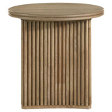 Adina 3-piece Round Coffee Table Set Distressed Light Brown | Brown | Distressed Light Brown | 722938-S3
