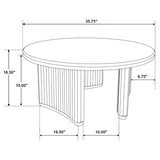 Adina 36-inch Round Wood Coffee Table Distressed Light Brown | Brown | Distressed Light Brown | 722938