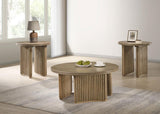 Adina 36-inch Round Wood Coffee Table Distressed Light Brown | Brown | Distressed Light Brown | 722938