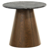 Franklin 3-piece Round Pedestal Coffee Table Set Grey and Dark Brown | 3-piece | 722978-S3
