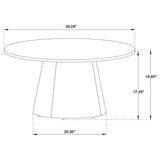 Franklin 36-inch Round Pedestal Coffee Table Grey and Dark Brown | Grey | Grey / Dark Brown | 722978