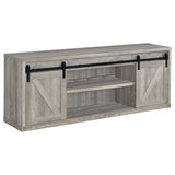 Brockton 2-door Engineered Wood 71-inch TV Stand Grey Driftwood | Grey | Grey Driftwood | 723263