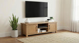 Beasley 2-Door 71-Inch Wood TV Stand Media Console Golden Oak | Brown | Golden Oak | 723323