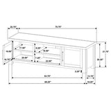 Beasley 2-Door 71-Inch Wood TV Stand Media Console Golden Oak | Brown | Golden Oak | 723323
