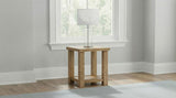 Beasley Square Wood End Side Table With Shelf Golden Oak | Brown | Golden Oak | 723327
