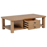 Beasley 2-Drawer Wood Coffee Table Golden Oak | Brown | Golden Oak | 723328